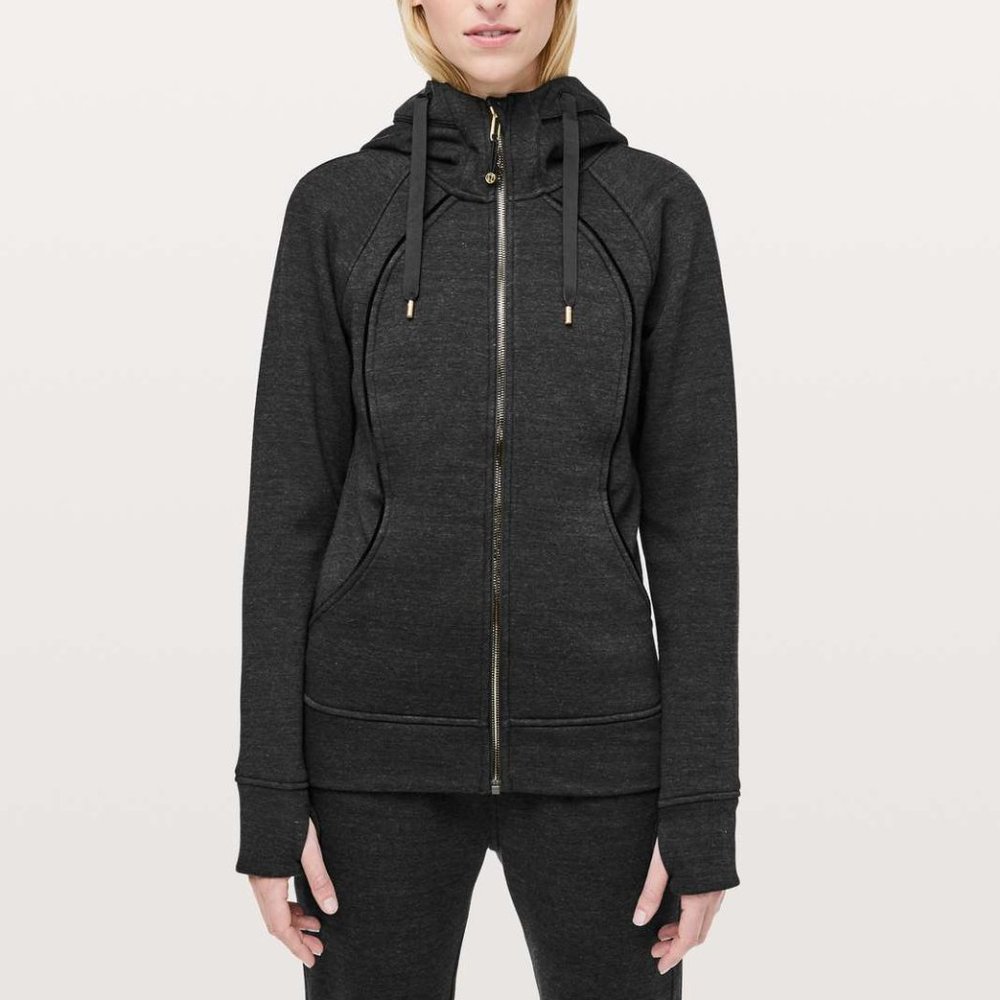 Lululemon Scuba Hoodie Plush Heathered Core Black